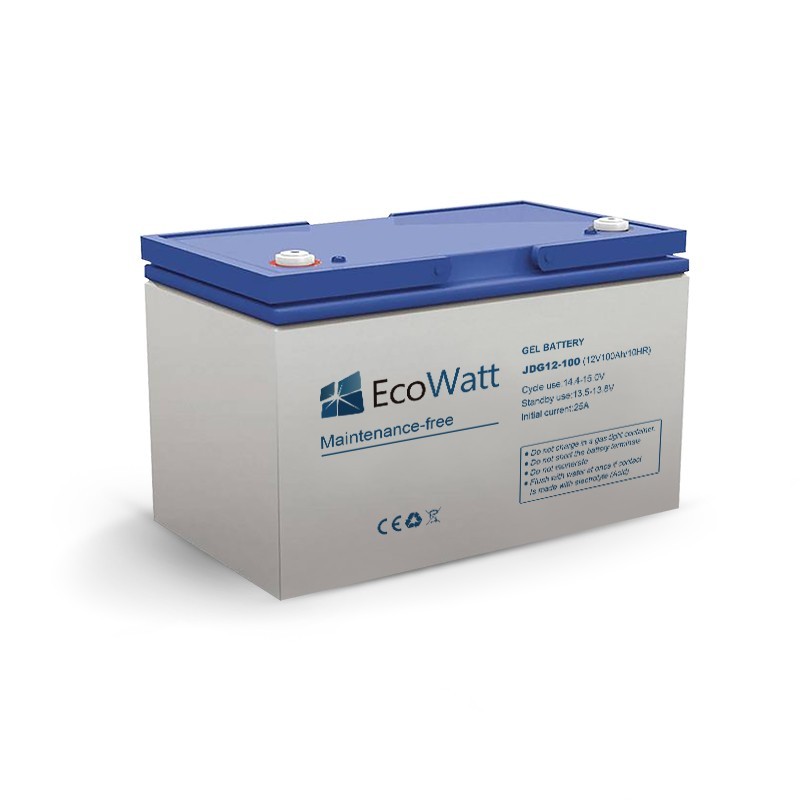 Batterie solaire gel 100ah 12v décharge Lente - EcoWatt